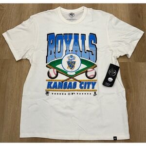 NWT Men's 47 Brand Kansas City Royals Cooperstown Tee - Large - White
